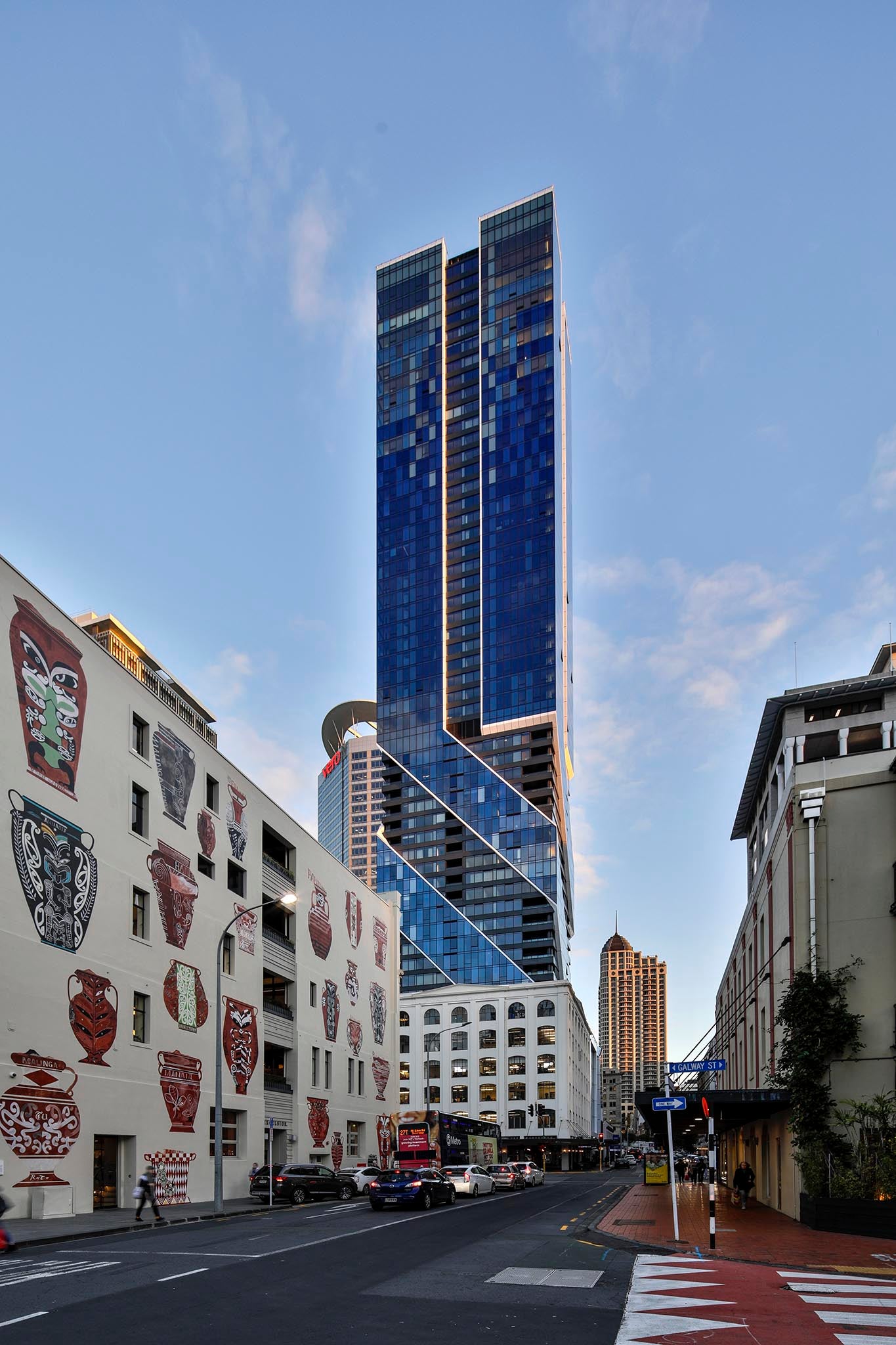 Looking at the finished building from Galway street.