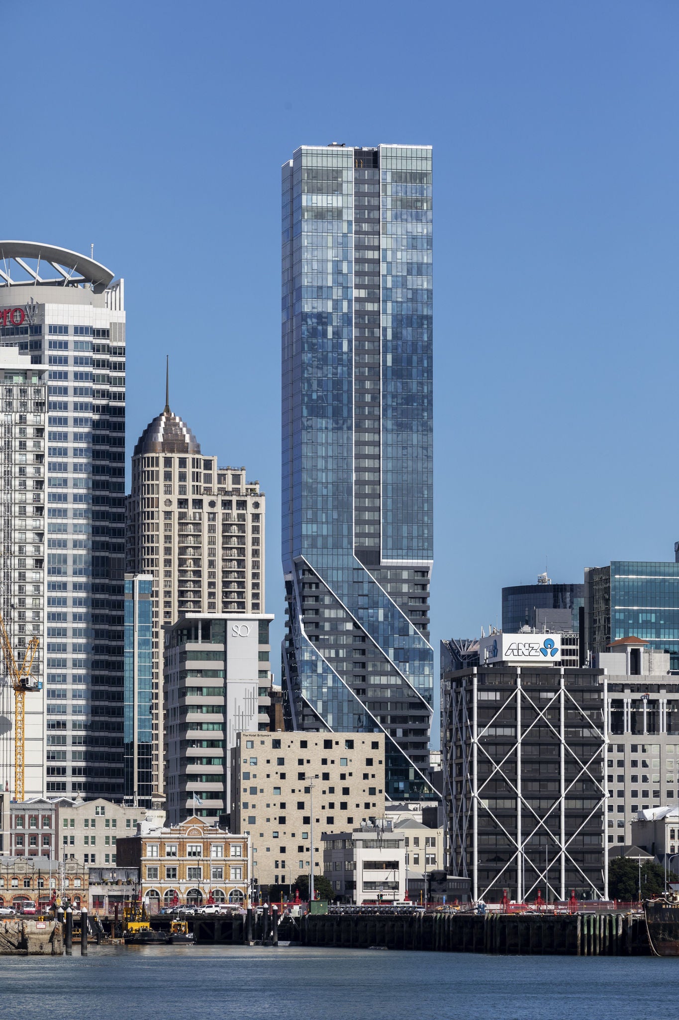 The Pacifica seen from the Waitemata harbour.