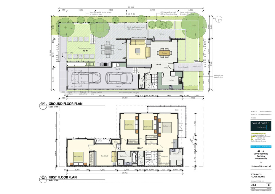 Floor Plans of LOT 10 & 16 -Four bedroom terrace house (corner units).