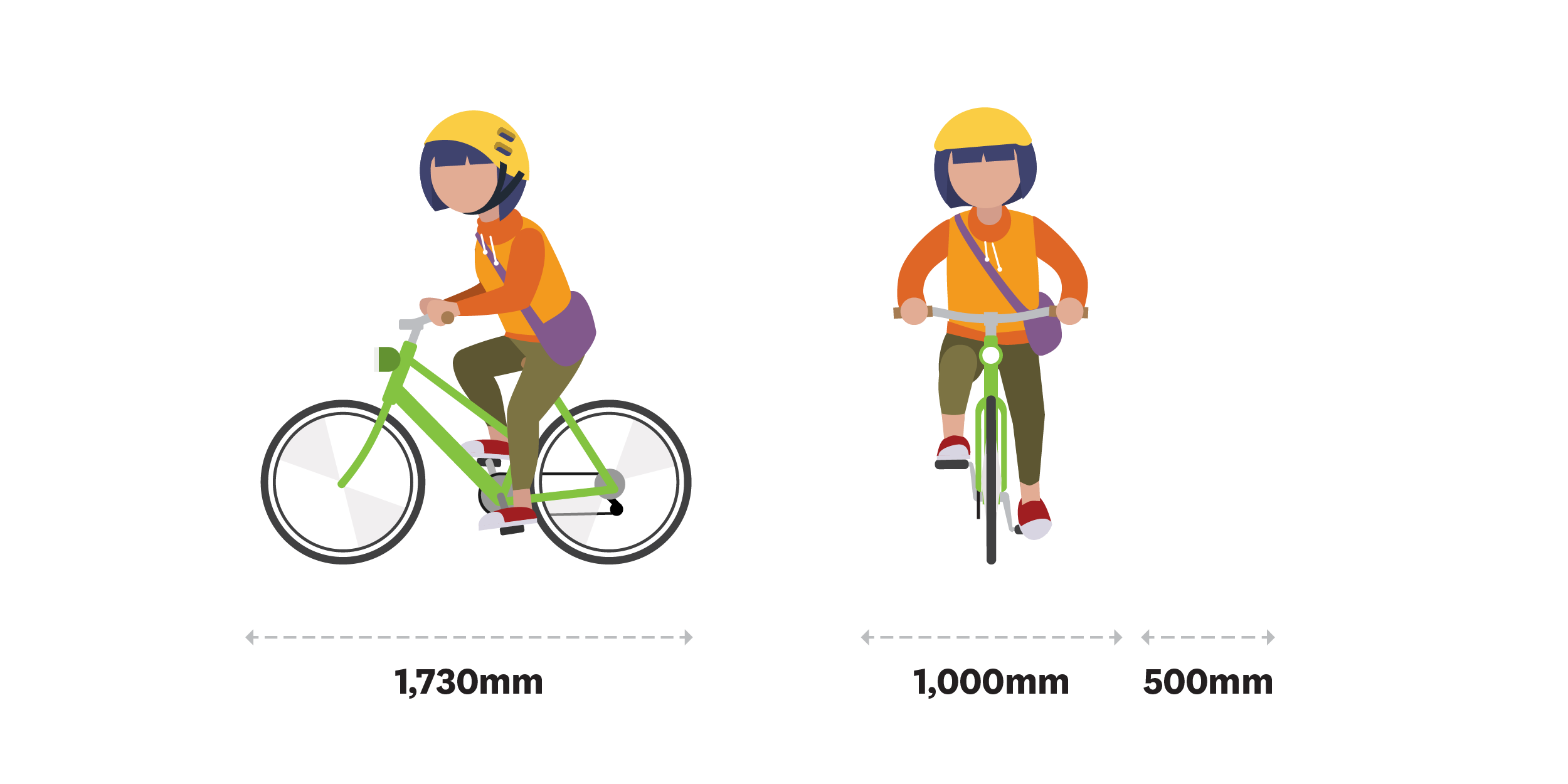 A young woman is riding her bike to the library.