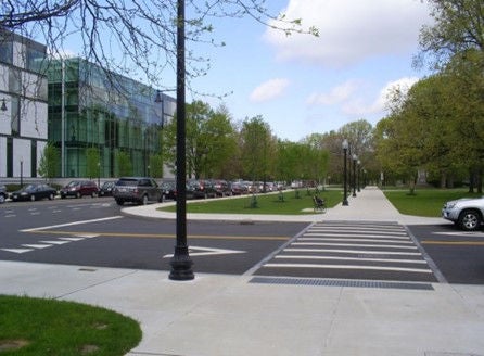 Pedestrian crossings should be located on pedestrian desire lines.