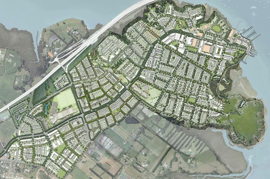 Hobsonville Point was designed as a series of different and distinct areas or “precincts”. Housing density and street type/width are key elements that contribute to the character of any area. Image credit: Construkt Architects