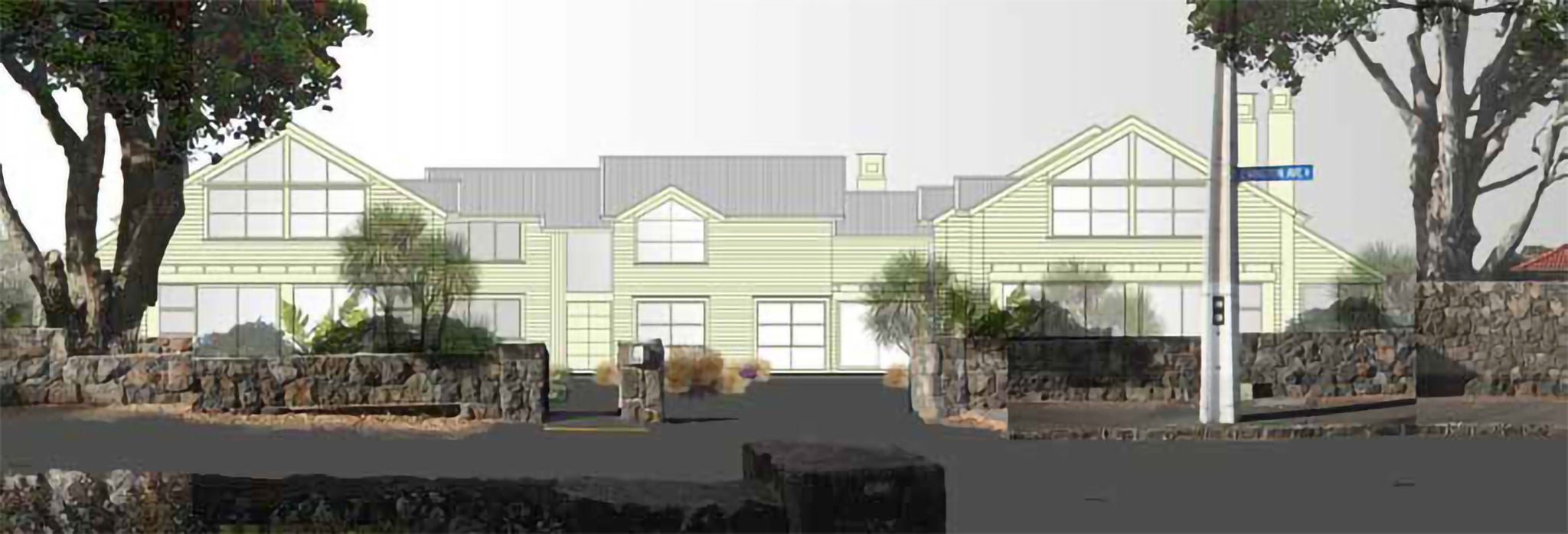 A perspective render of a street showcasing its real-life usage and the integration of design elements.