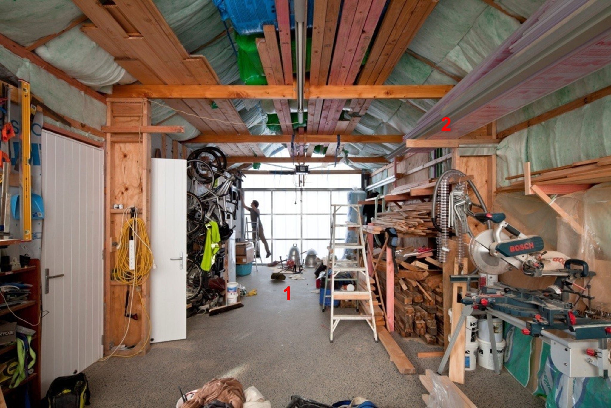 Inside of the garage