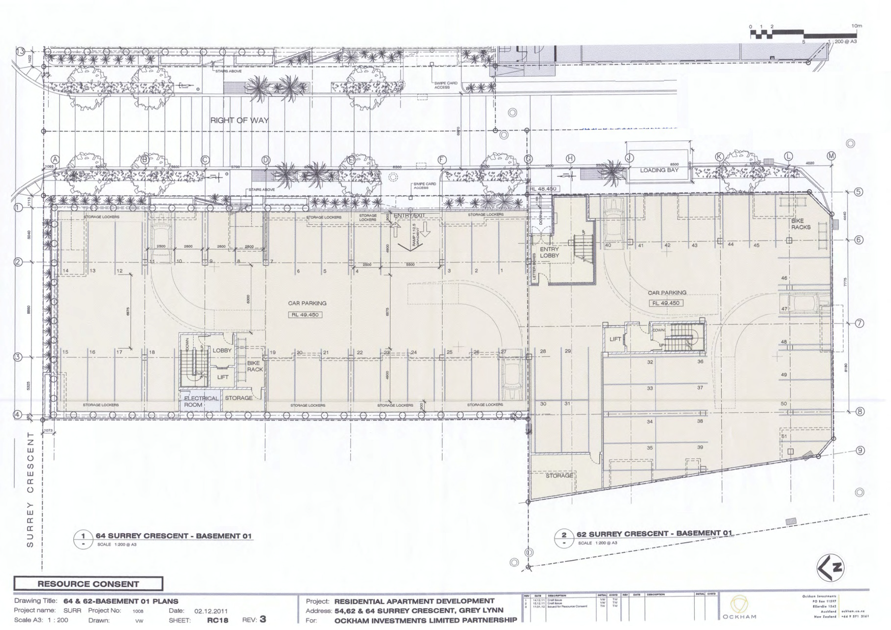 Architectural drawings on the Isaac apartments.