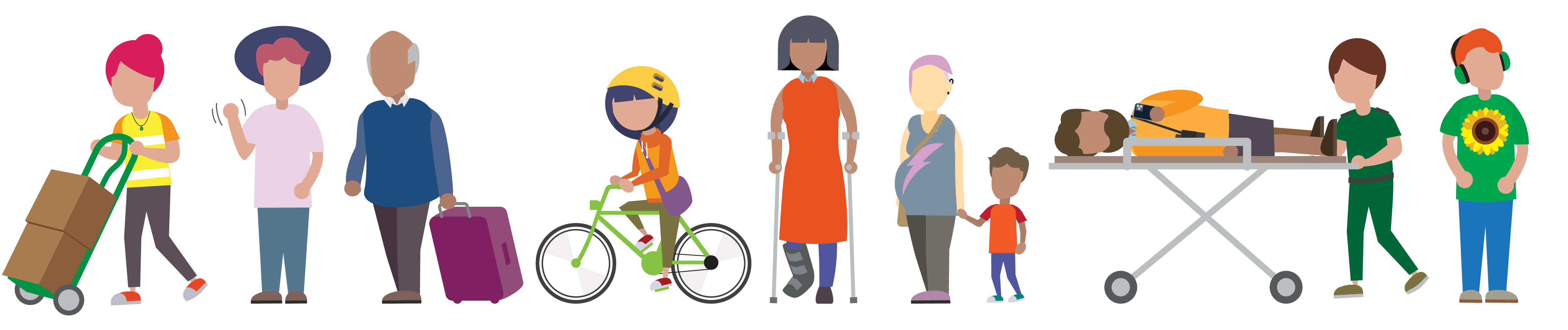 Another eight of our universal design personas are here to give you a warm welcome.