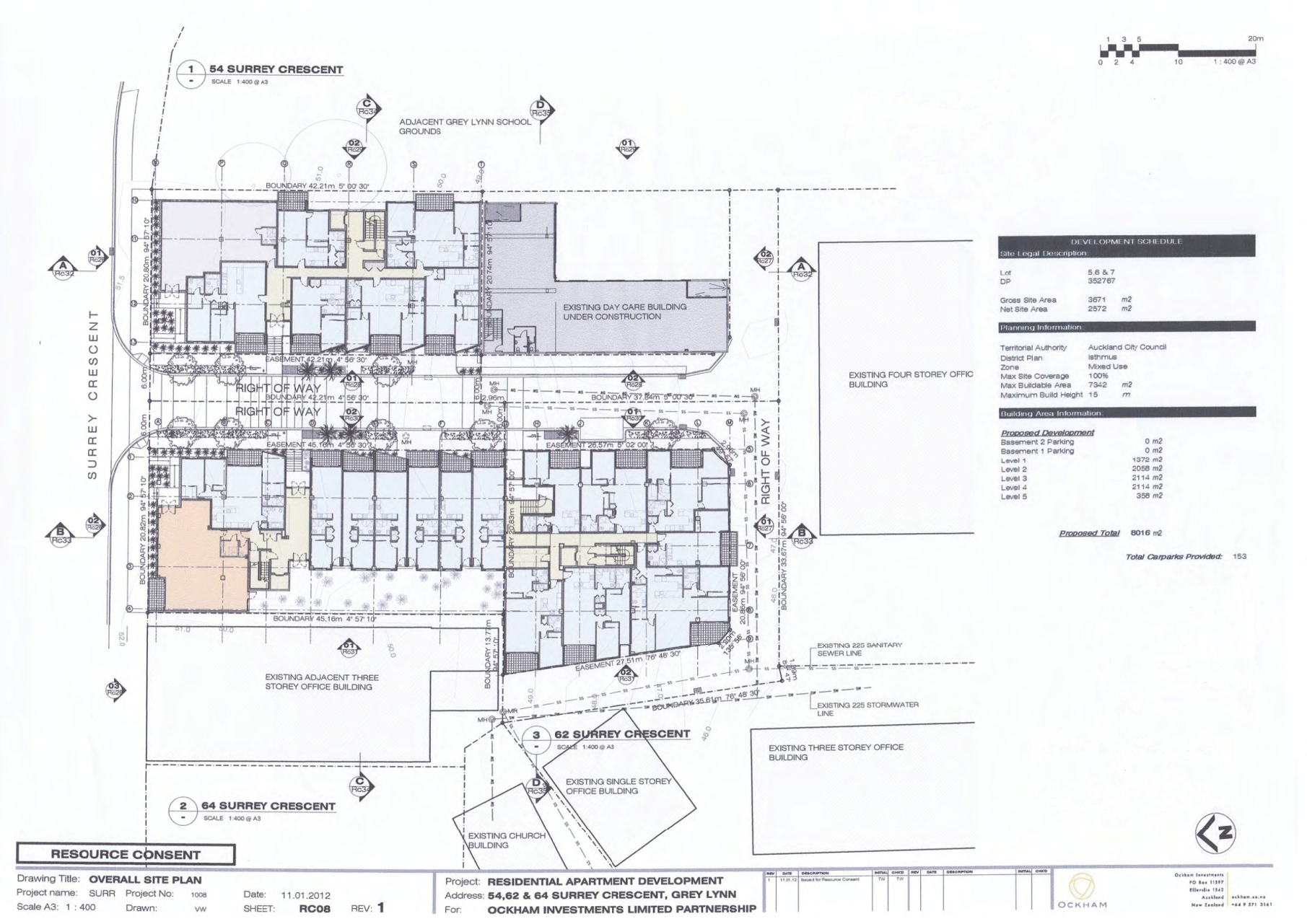 Architectural drawings on the Isaac apartments.