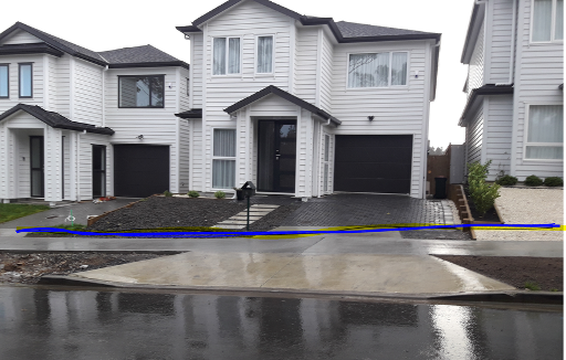 Steetview of how much pipe had to be exposed.